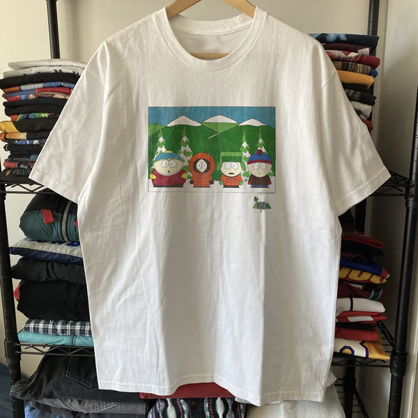 1997 South Park Washed White Tee – Strike Anywhere Vintage