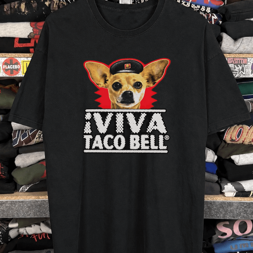 Viva Taco Bell Chihuahua Washed Black Tee