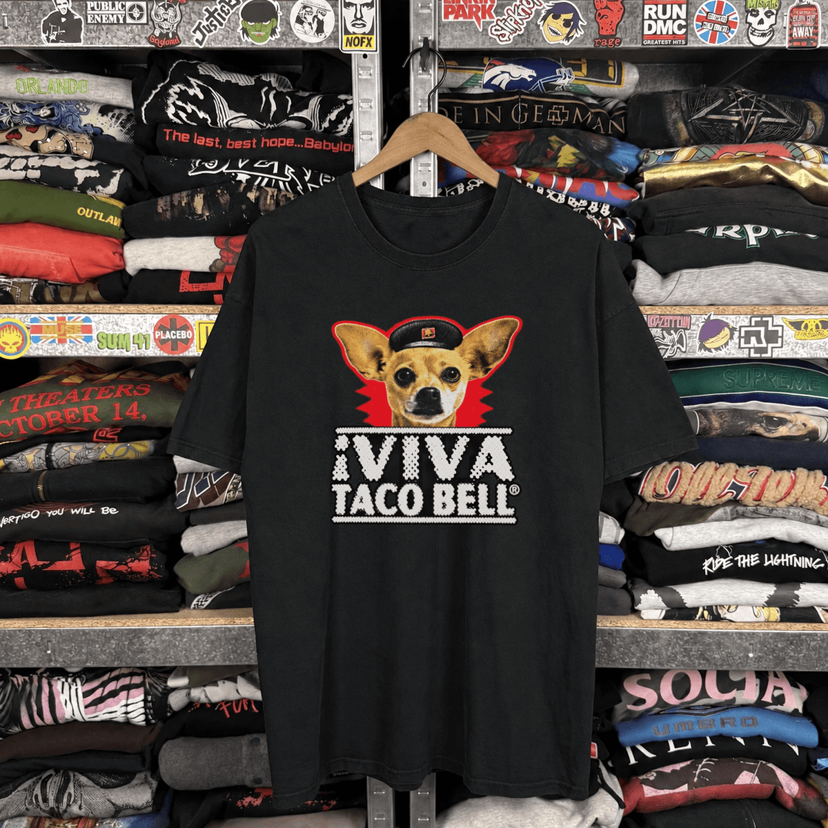 Viva Taco Bell Chihuahua Washed Black Tee