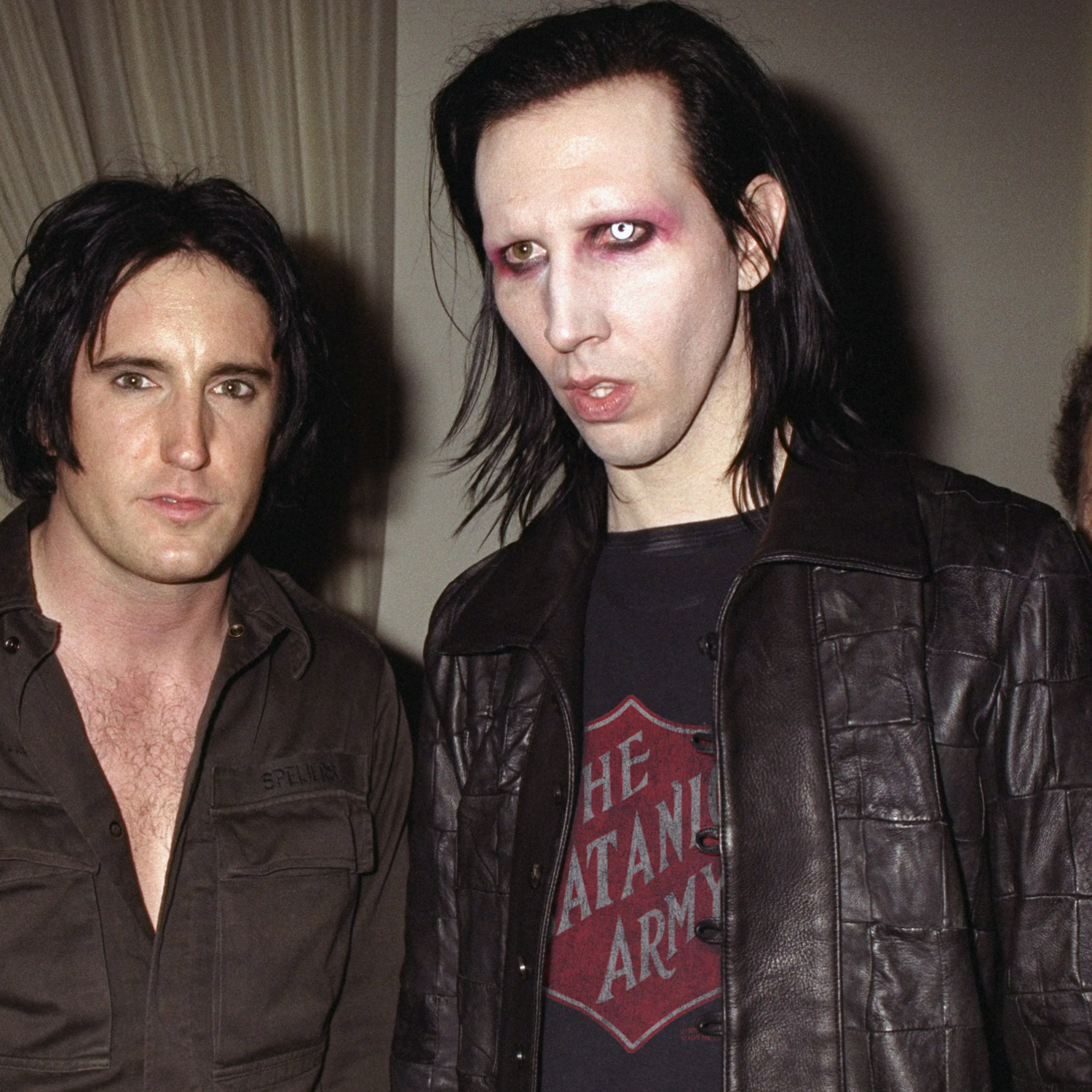 1995 SATANIC ARMY MAR1LYN MANSON WASHED BLACK TEE