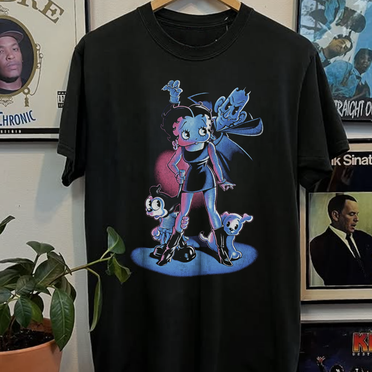 Rare Betty Boop Halloween Washed Black Tee