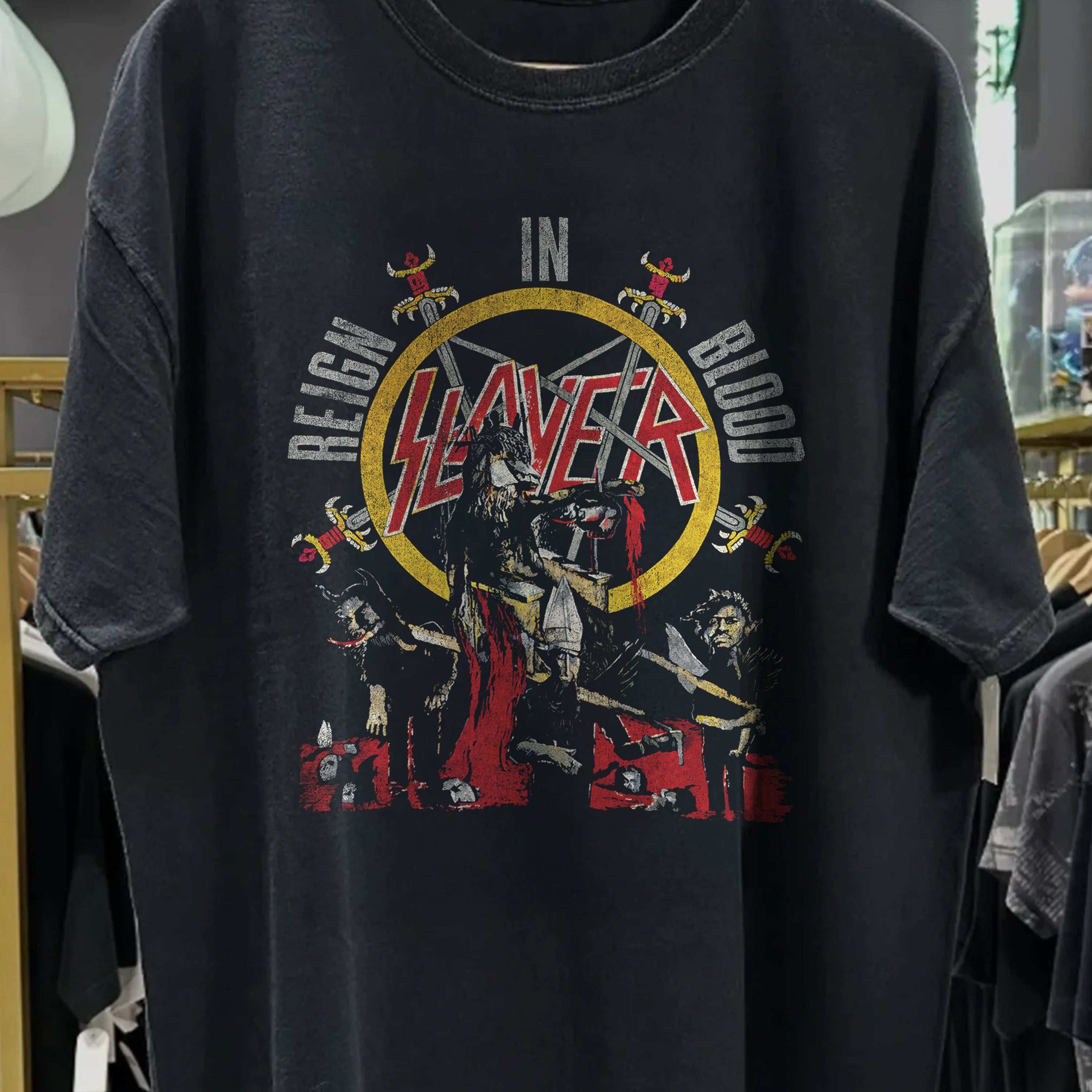 Vintage Slayer - Reign In Blood Washed Black T-Shirt