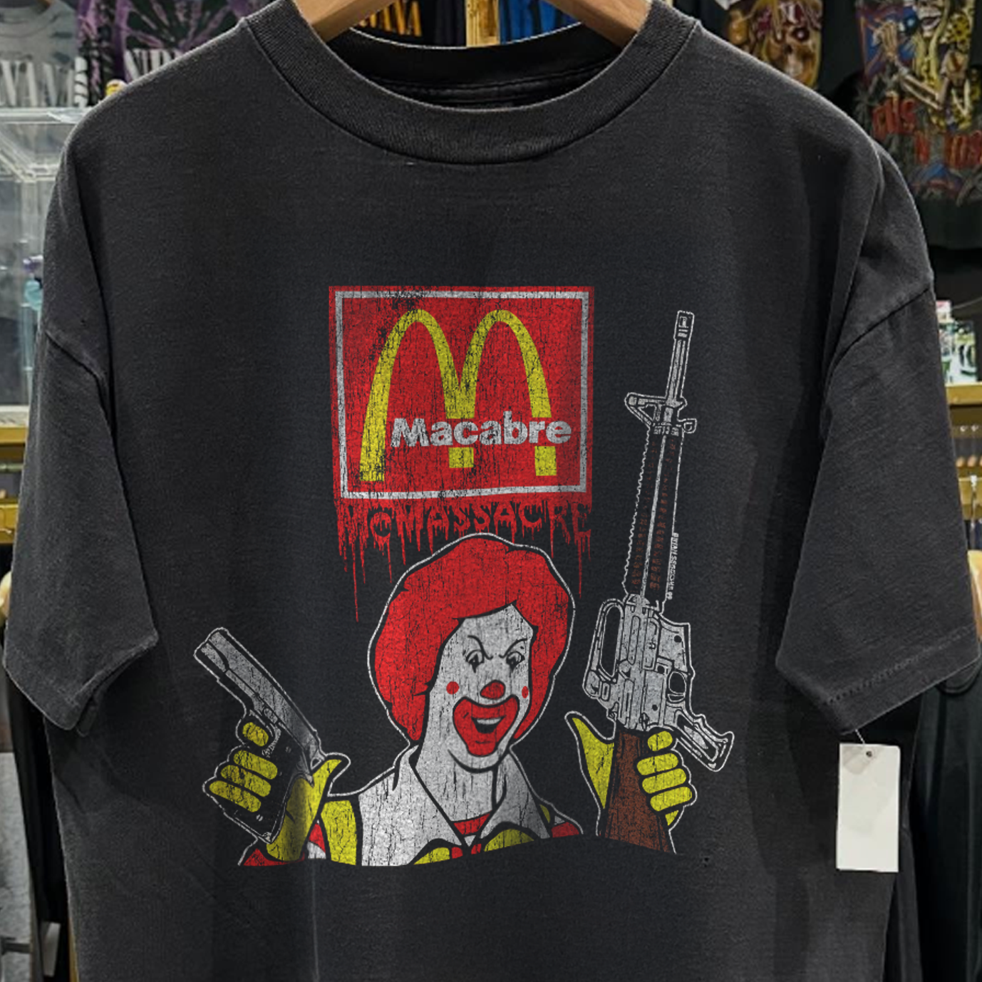 1999 MACABRE 'MCMASSACRE' RARE WASHED BLACK T-SHIRT