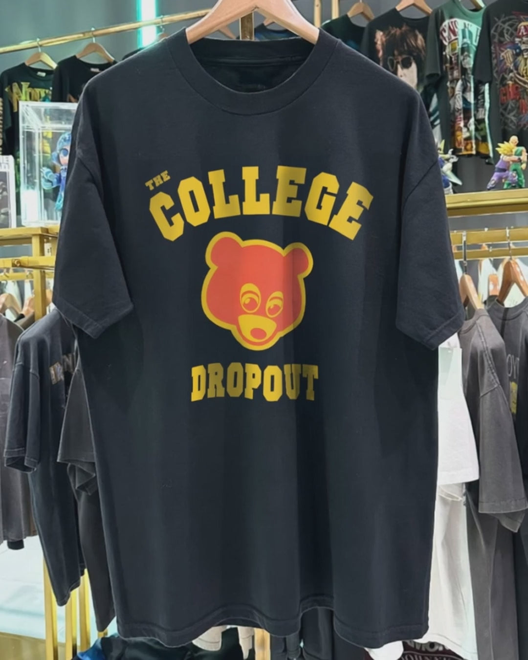 The College Dropout 2004 Rare Washed Black T-Shirt product video [GB-DPA:bd72da3d3daa]