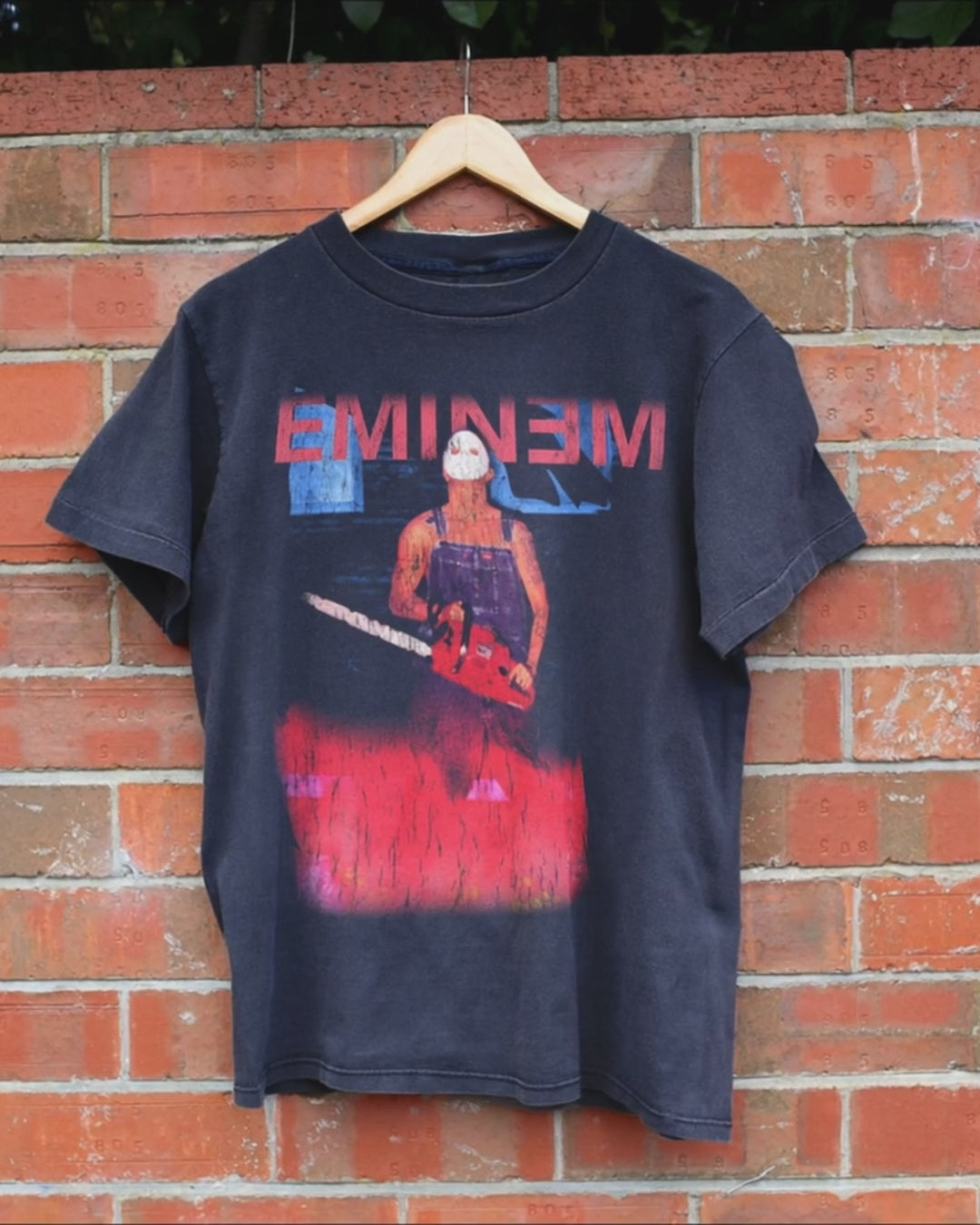 Rare Eminem 2001 European Tour Merch Washed Black T-Shirt product video [GB-DPA:1eaac13546d3]