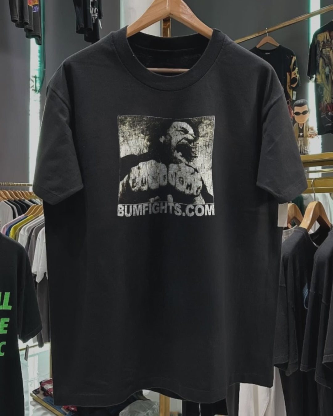 90s Bumfights Promo Rare Washed Black T-Shirt product video [GB-DPA:c03c352b9bc5]