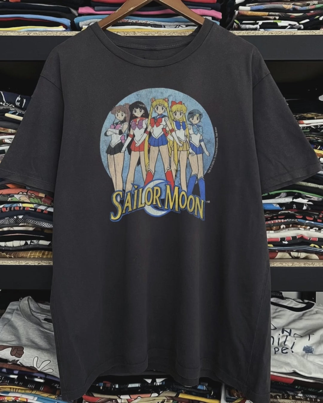 1998 Sailor Moon Washed Black Tee product video [GB-DPA:2a522b2e7036]