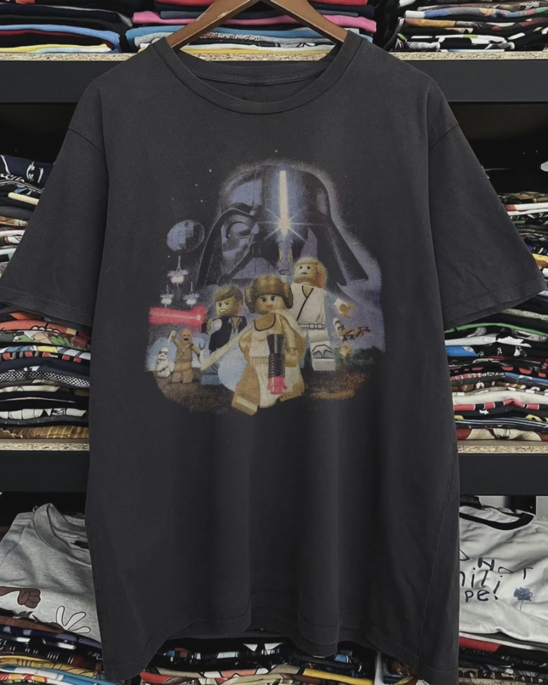 Lego Stars Wars Darth Vader Washed Black T-Shirt product video [GB-DPA:d3de2ed76bba]