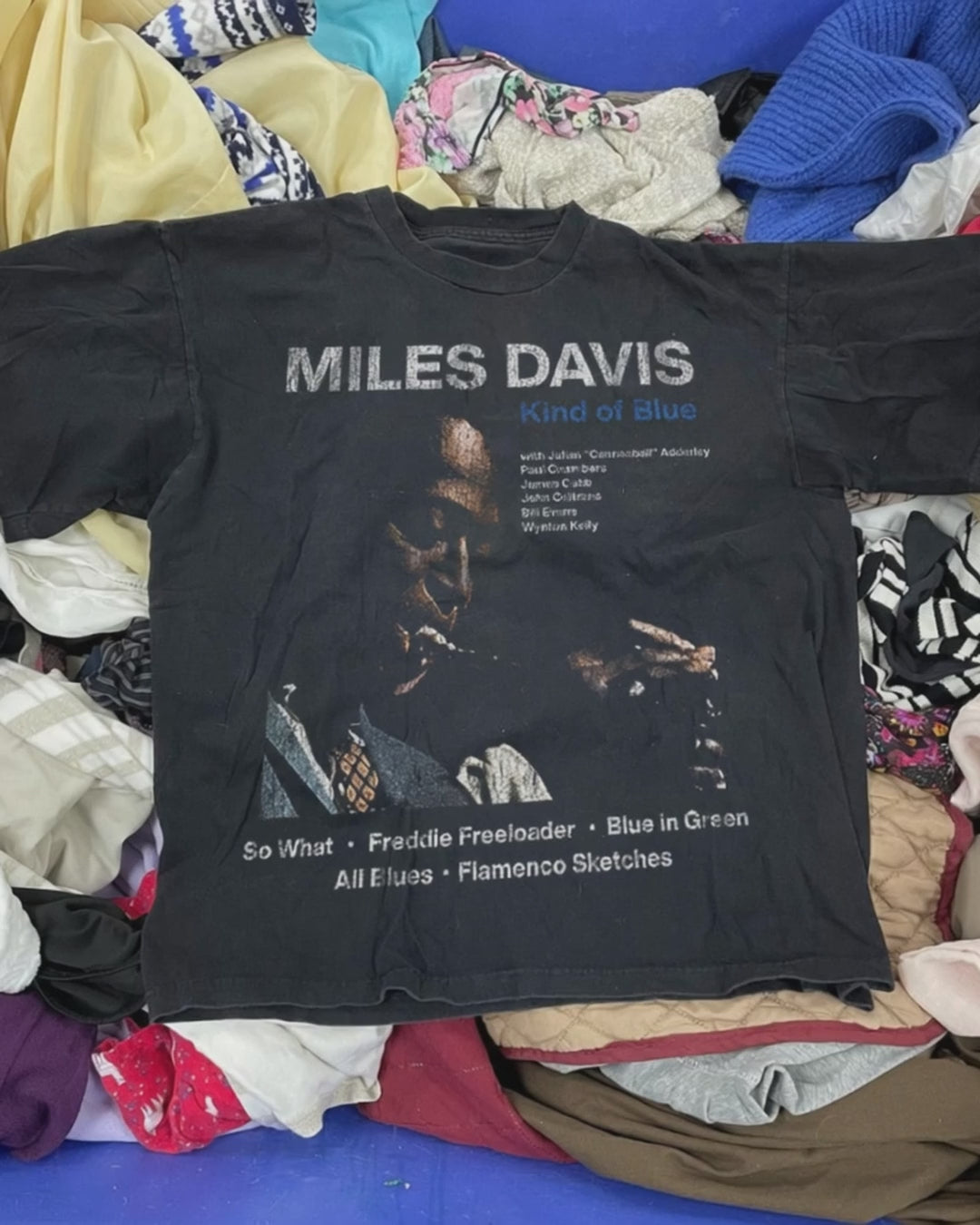 Miles Davis Kind Of 'Blue' Black T-Shirt product video [GB-DPA:5e6dbbaf1aeb]