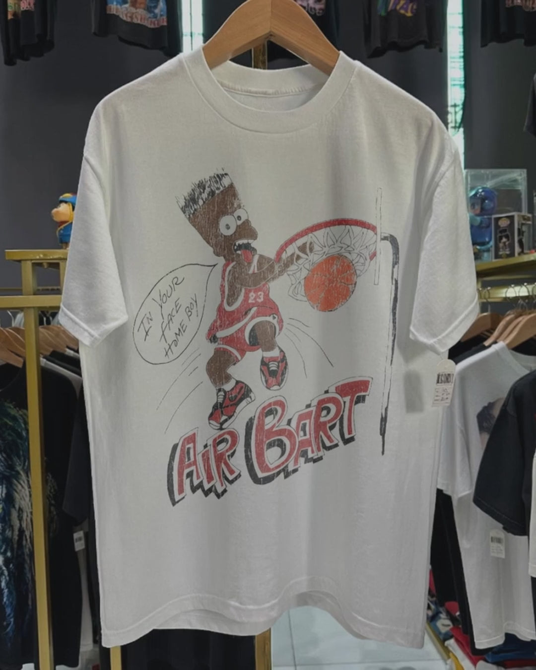 90s Air Bart 'In Your Face Homeboy' Boot Bart Rare Washed White T-Shirt product video [GB-DPA:87a417c602e0]