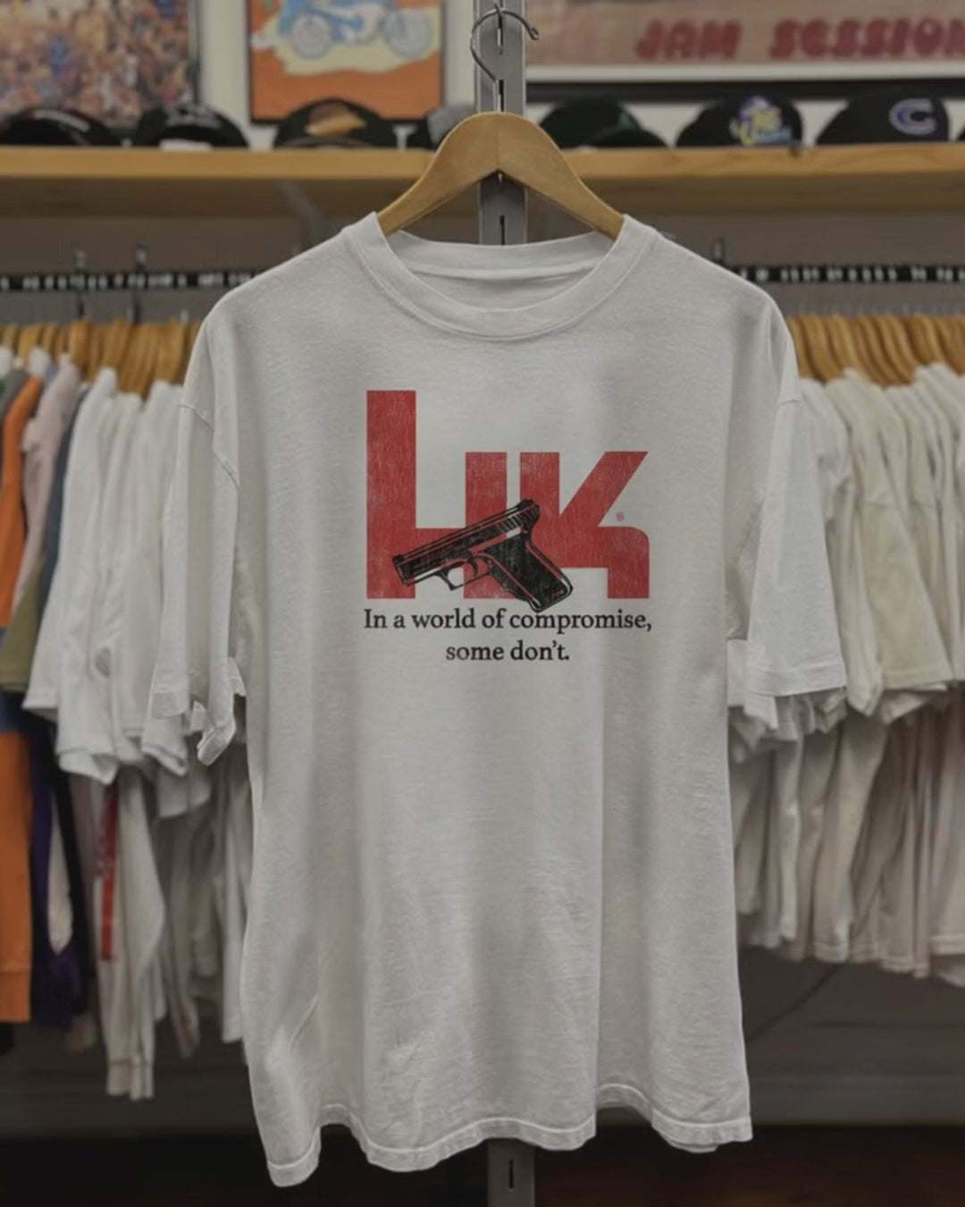 Rare Heckler Koch Washed White Tee product video [GB-DPA:9eb9cde200c2]