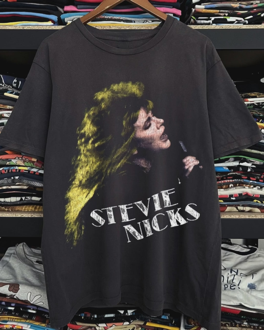 Rare Stevie Nicks Tour Washed Black Tee product video [GB-DPA:81ca7015e896]