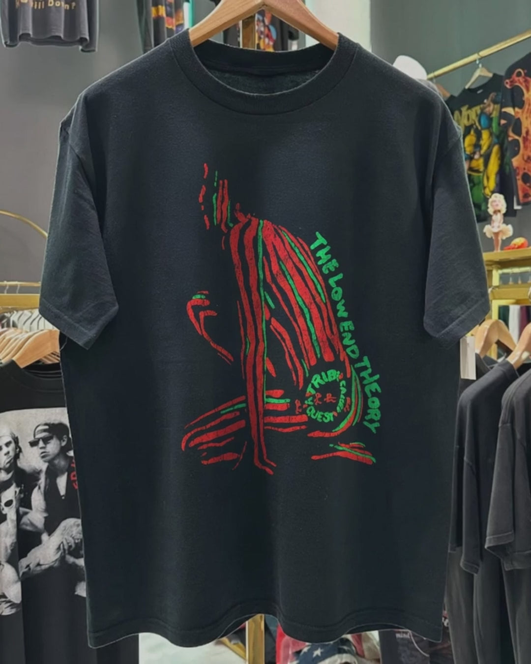 A TRIBE CALLED QUEST LOW END THEORY シャツ 1991 Tribe Called Quest 'Low End Theory' Washed Black T-Shirt