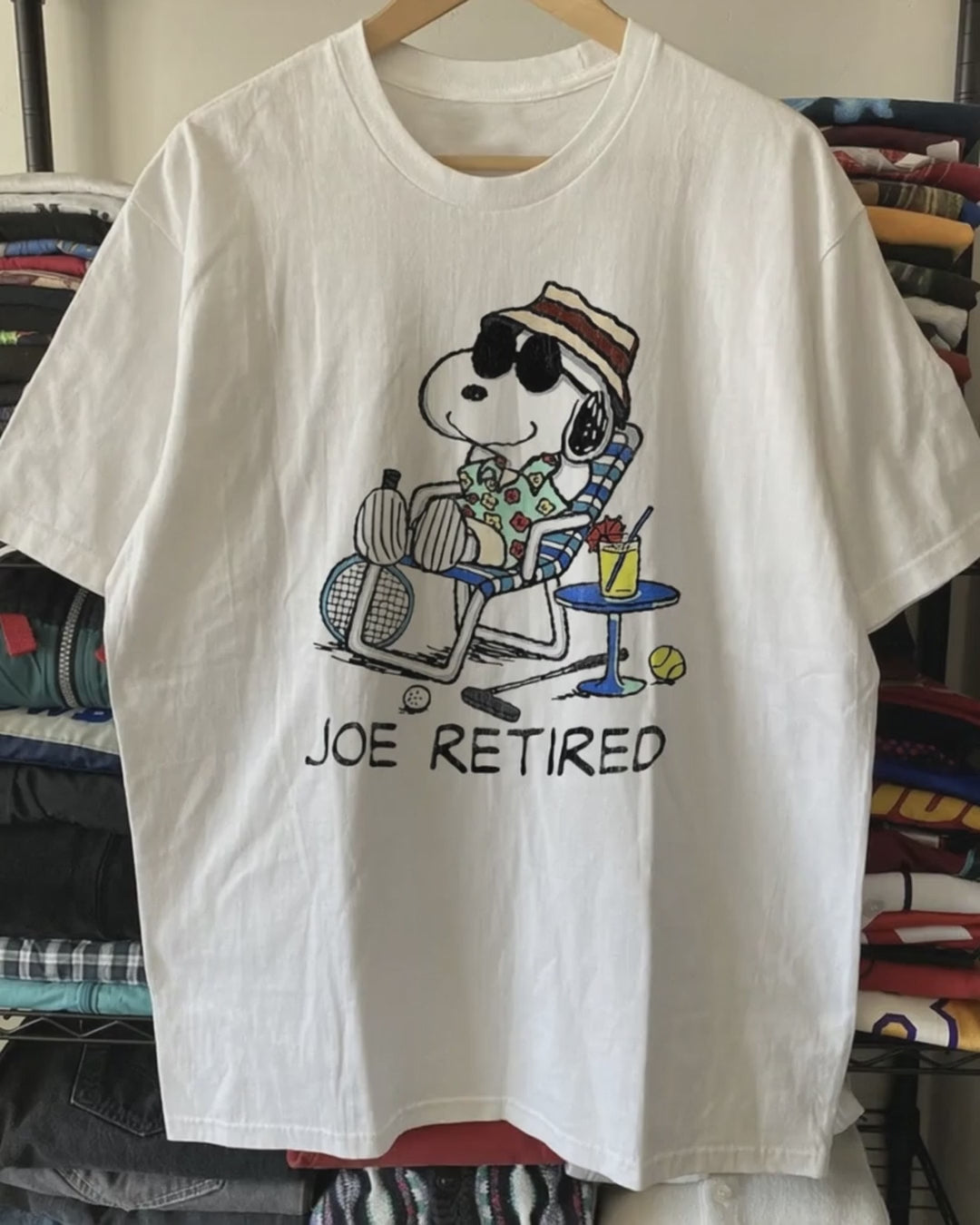 Rare Snoopy Joe Retired Washed White Tee product video [GB-DPA:94012923c286]