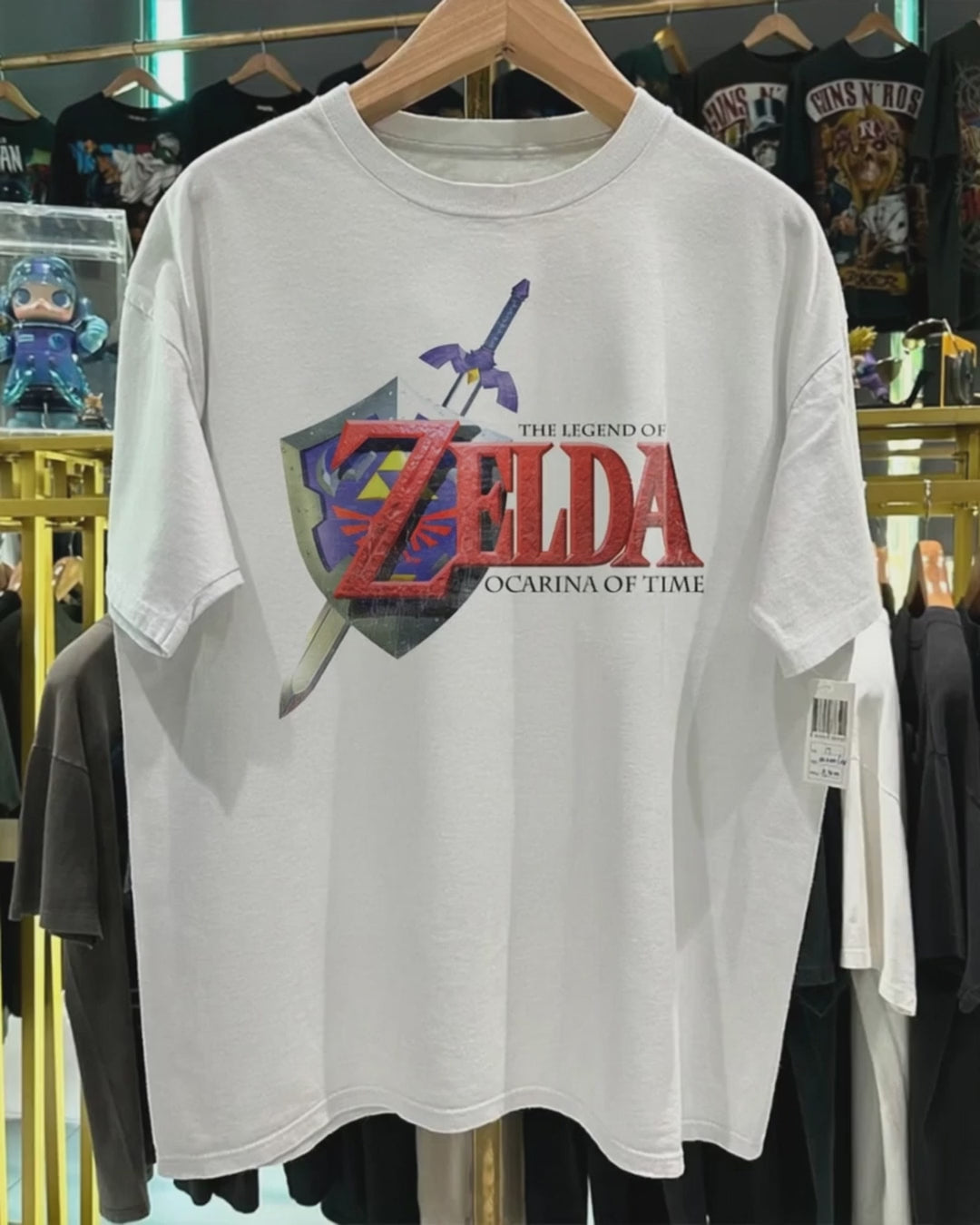 The Legend Of Zelda - Ocarina Of Time (1998) Washed White T-Shirt product video [GB-DPA:d67a666ca543]