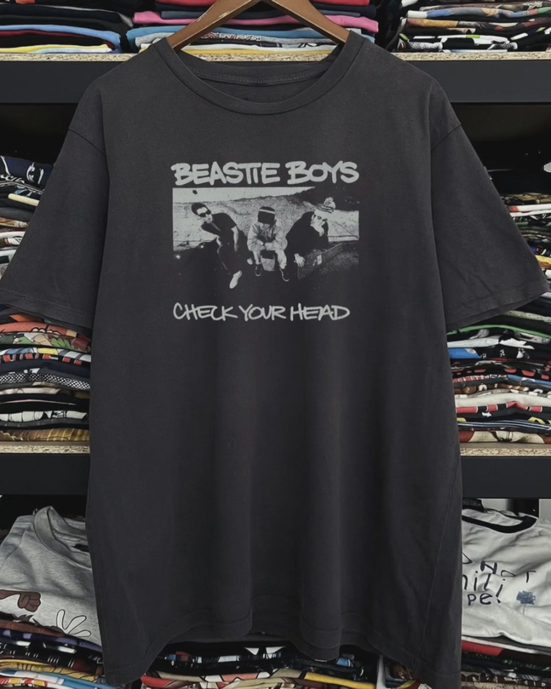 90s Beastie Boys tシャツ　ボロ 90s Beastie Boys Check Your Head Promo Washed Black Tee – Strike
