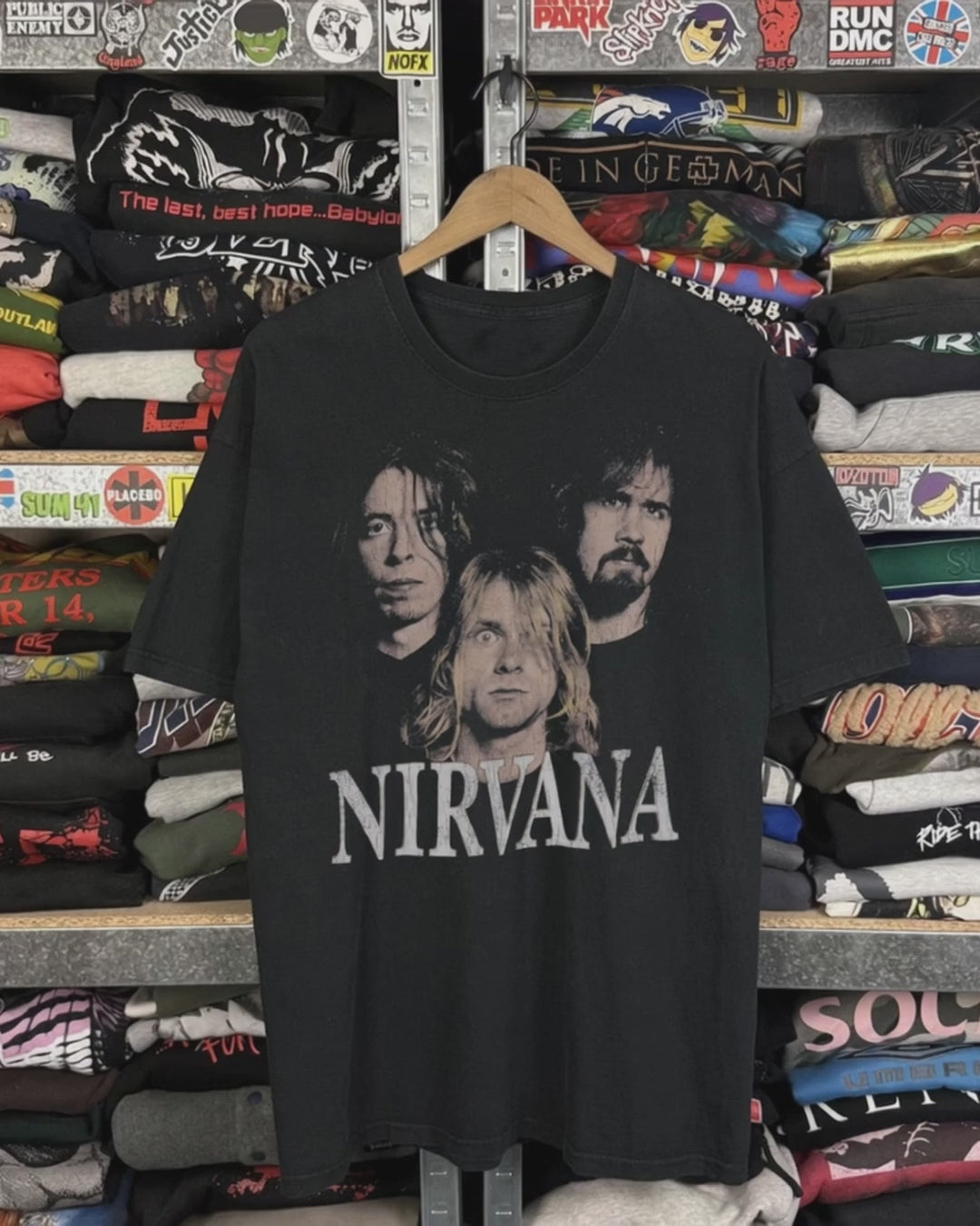 Rare Nirvana Washed Black Tee product video [GB-DPA:35290dc5394e]