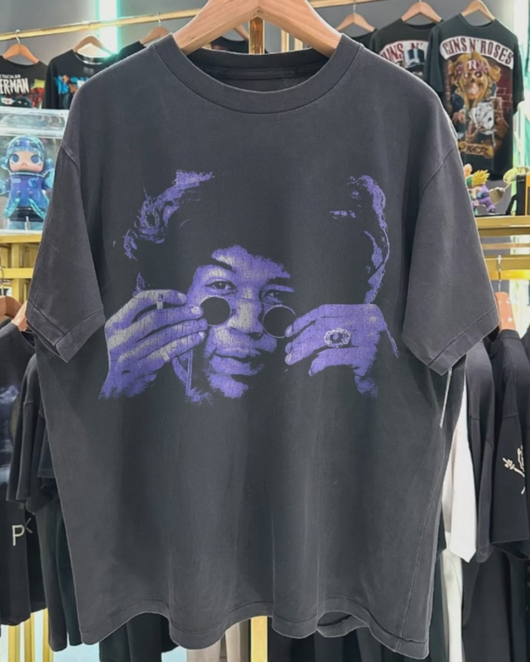 1994 Jimi Hendrix Rare Washed Black T-Shirt product video [GB-DPA:38f752344a78]