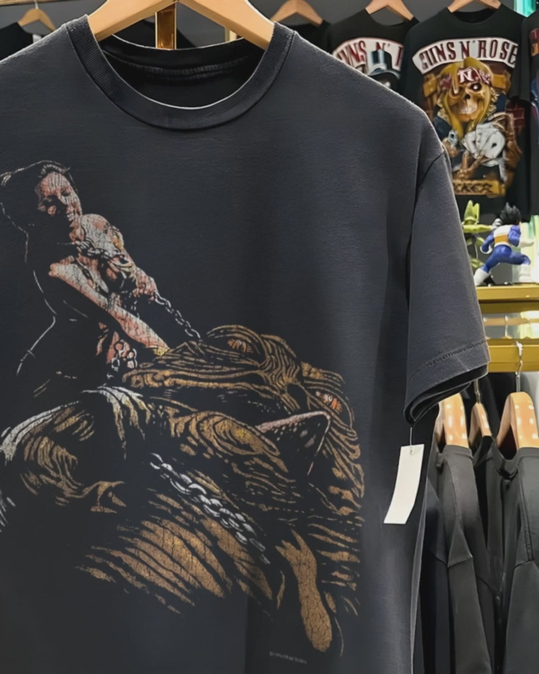 1996 Princess Leia And Jabba The Hutt Rare Star Wars Promo Washed Black T-Shirt product video [GB-DPA:06ac2355f092]