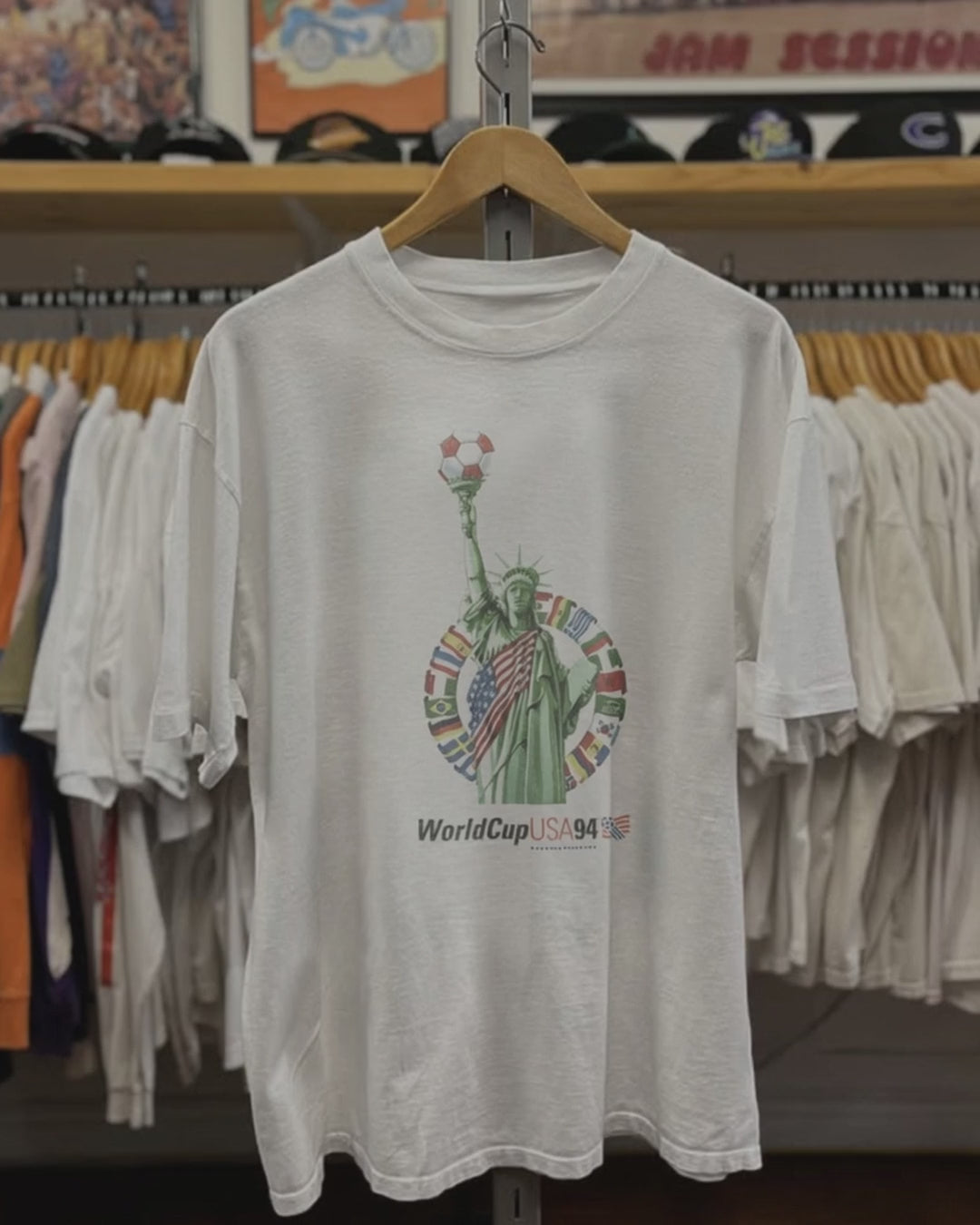 1994 USA World Cup Liberty Washed White Tee – Strike Anywhere Vintage