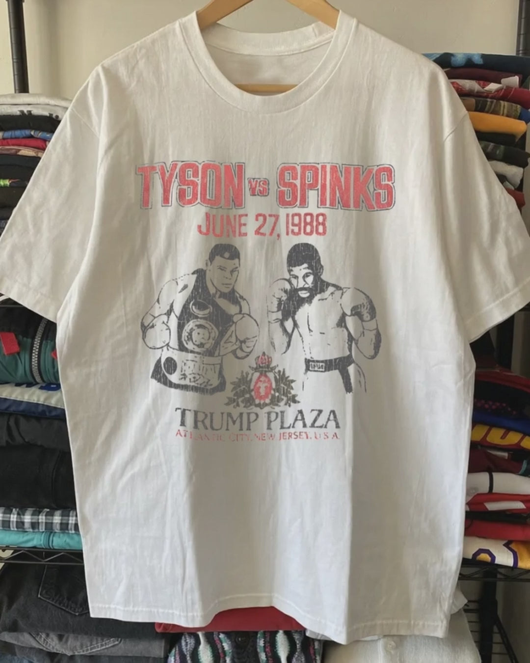 Rare Tyson Vs Spinks Washed White Tee product video [GB-DPA:0de1960862bf]