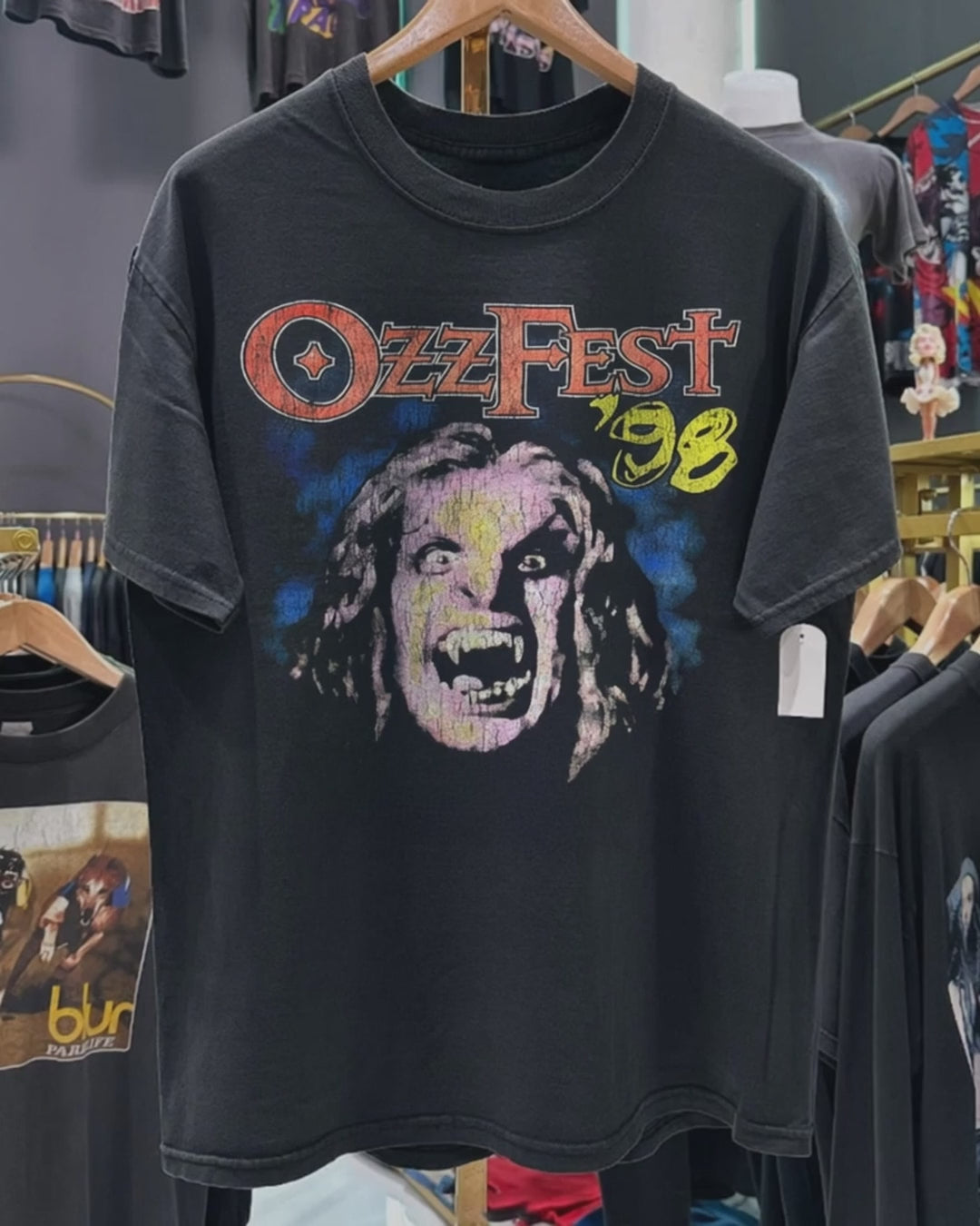 Ozzfest '98 Rare Washed Black T-Shirt product video [GB-DPA:9543fa98a662]