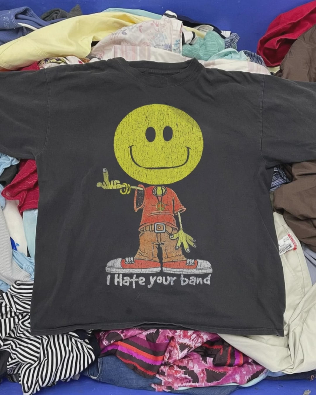 I Hate Your Band - 1998 Vintage Washed Black T-Shirt product video [GB-DPA:9096b8cc4345]