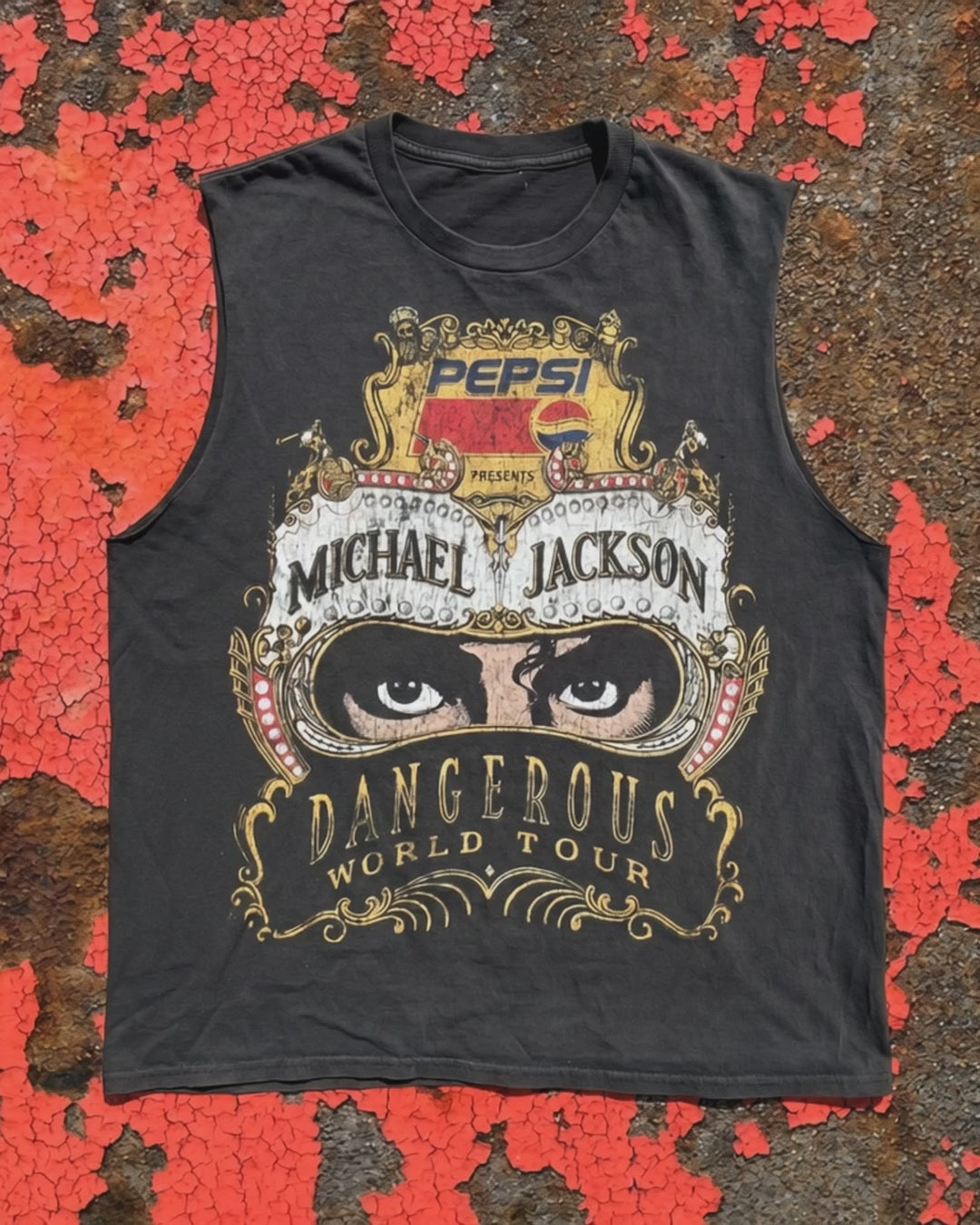 Michael Jackson's Dangerous 90's - Vintage Cut-Off Black T-Shirt