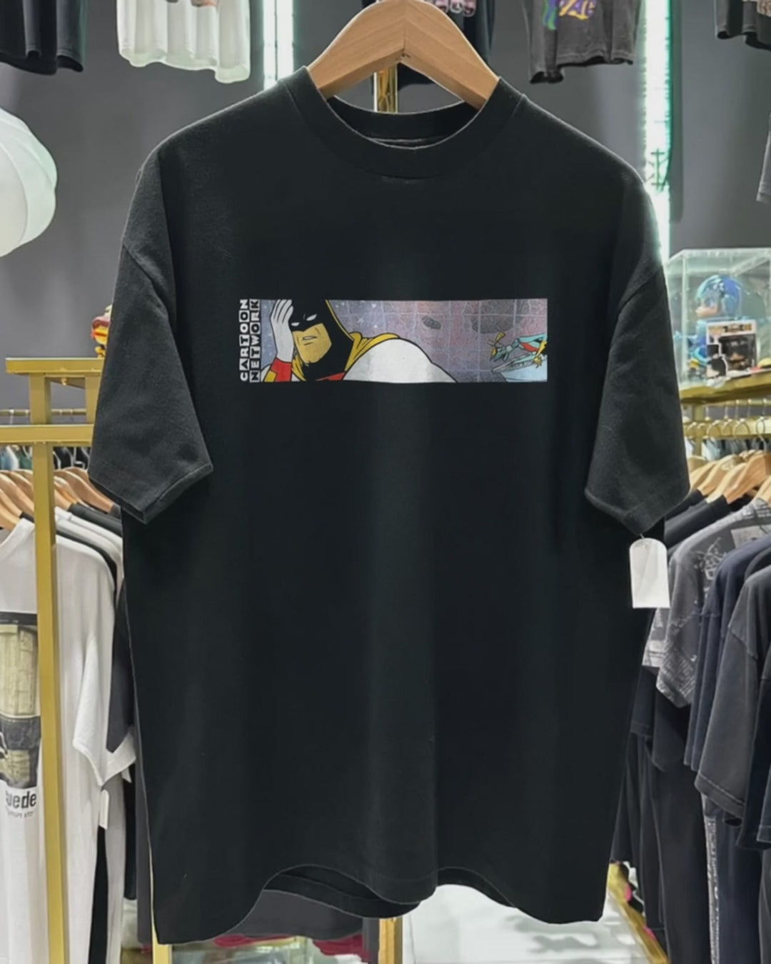 1998 Space Ghost 'Coast To Coast' Rare Washed Black T-Shirt product video [GB-DPA:e079be51c2aa]