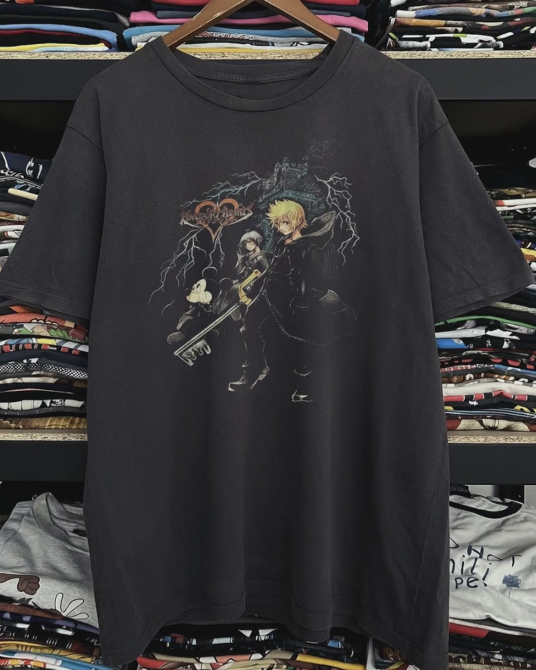 Rare Kingdom Hearts Washed Black Tee product video [GB-DPA:406645492762]
