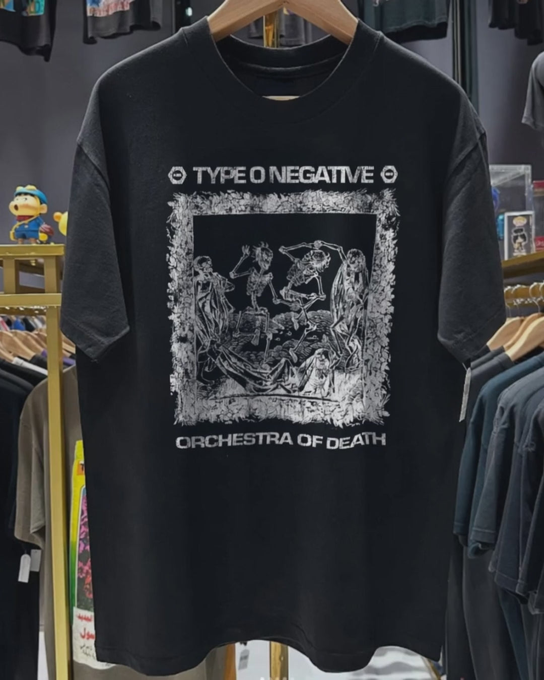 90s Type O Negative ' Orchestra Of Death' 3113 Rare Washed Black T-Shirt product video [GB-DPA:b239c585dbae]