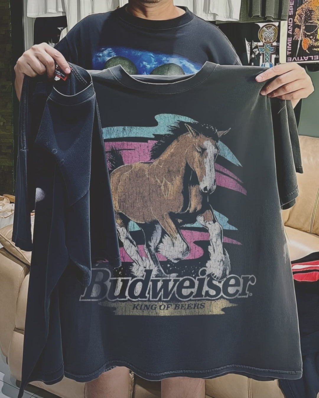 99 Stallion Vintage Washed Black T-Shirt product video [GB-DPA:62ed22da3b44]