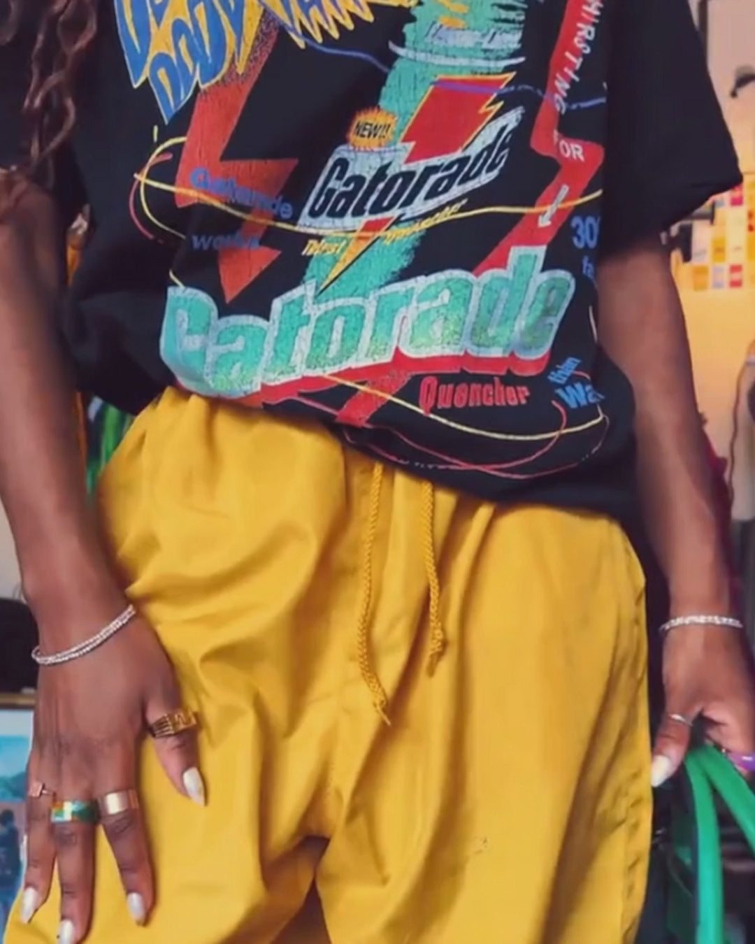 90s Thirst Quencher Gatorade Rare Washed Black T-Shirt product video [GB-DPA:17aa6d080a38]