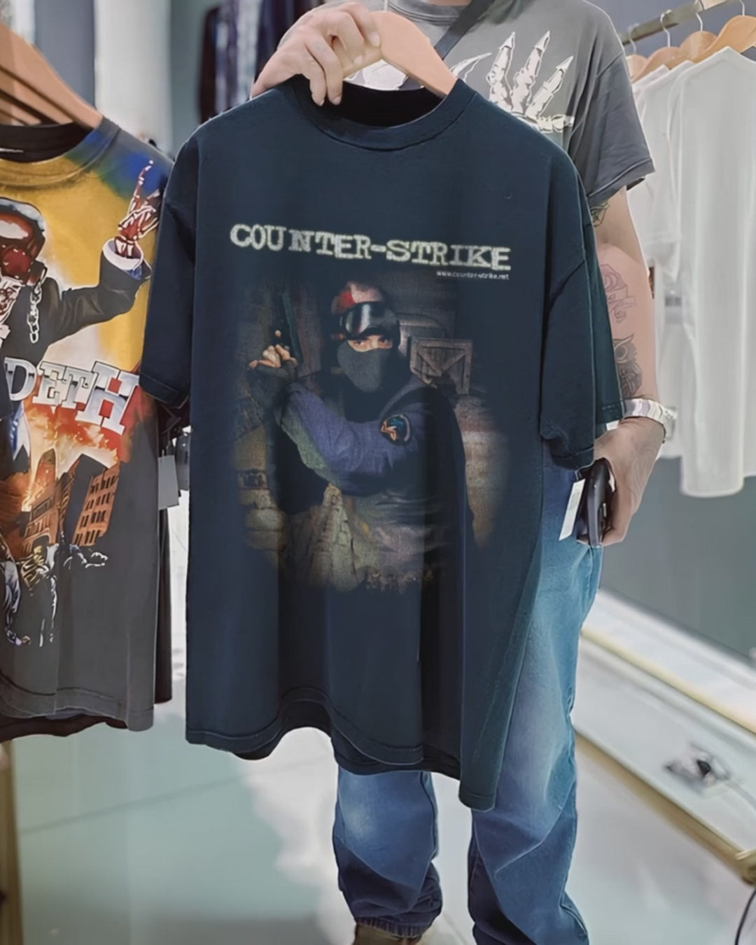 Counterstrike 1.6 1999 Promo Vintage Washed Black T-Shirt product video [GB-DPA:bab0959c3a60]