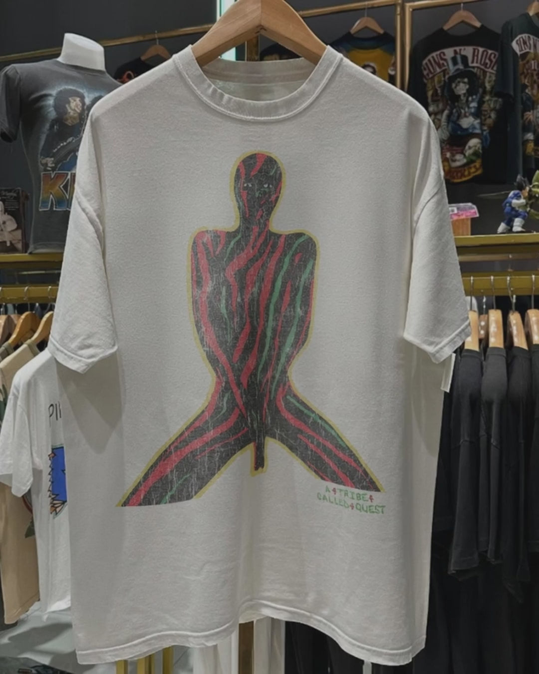 1993 Tribe Called Quest 'Midnight Marauders' Rare Washed White T-Shirt product video [GB-DPA:40dd1c3c5cbf]