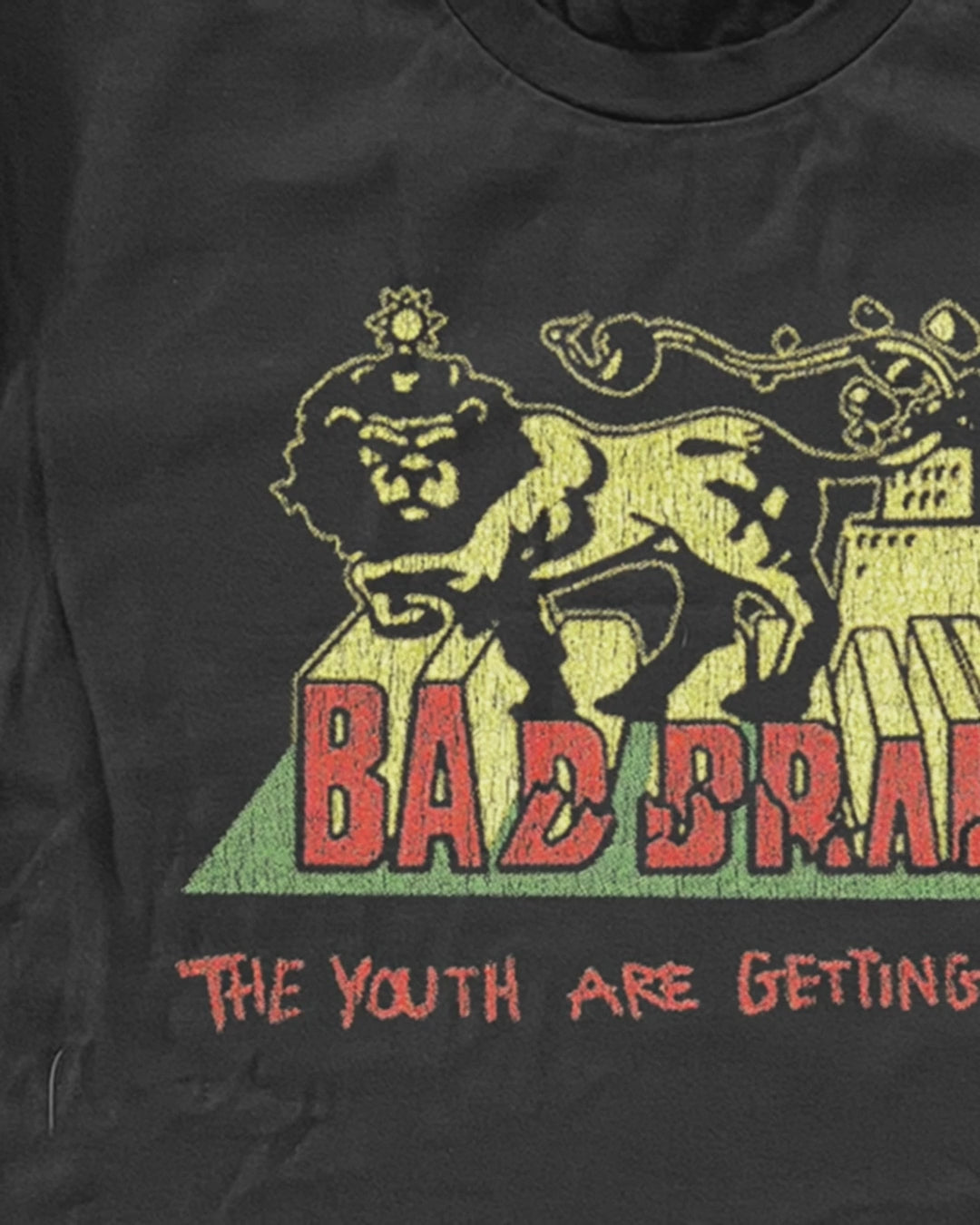 90's Bad Brains The Youth Are Getting Restless Washed Black T