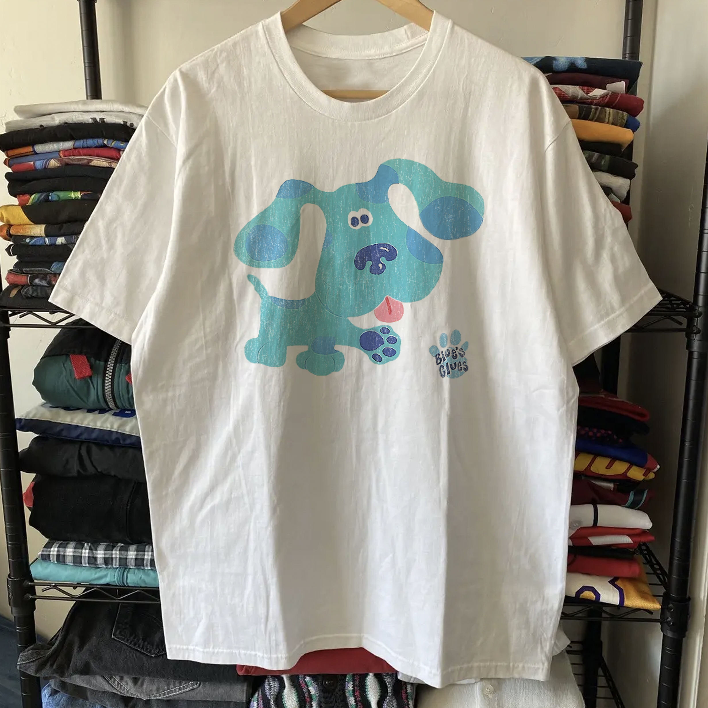 Rare Blues Clues Washed White Tee