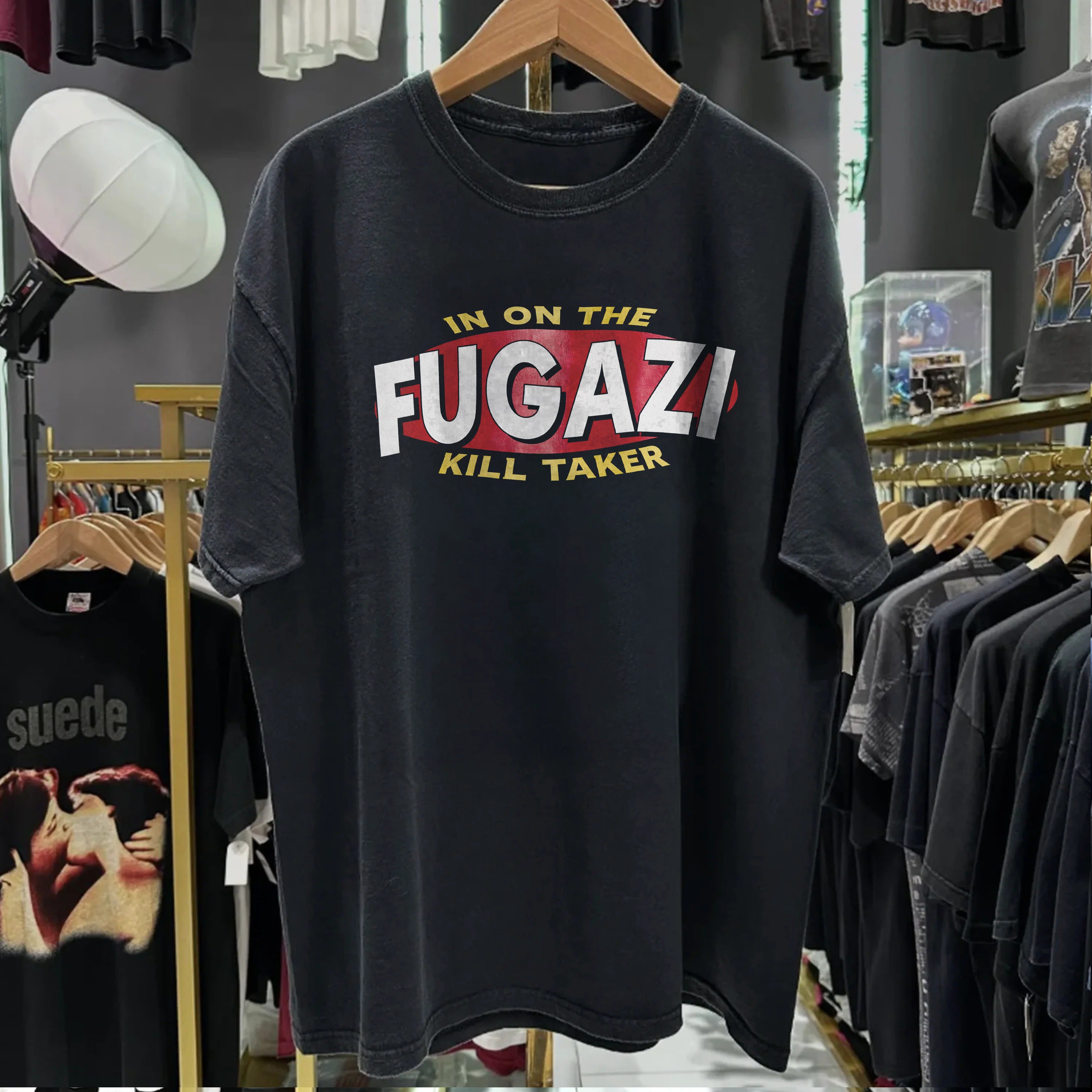 Vintage 90s Fugazi In On the Kill Taker Washed Black Tee