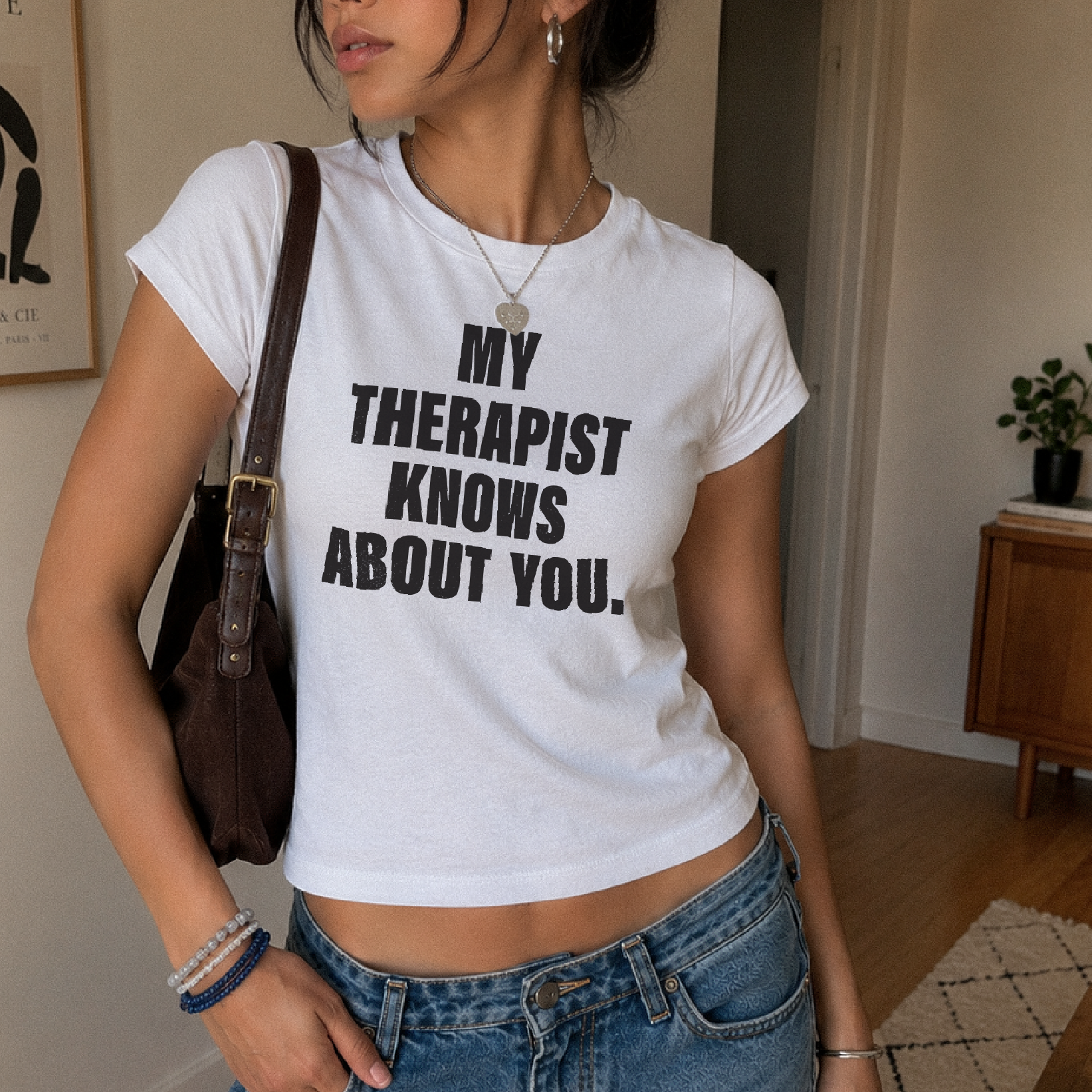 Y2K 'My Therapist' Women's Statement Tee