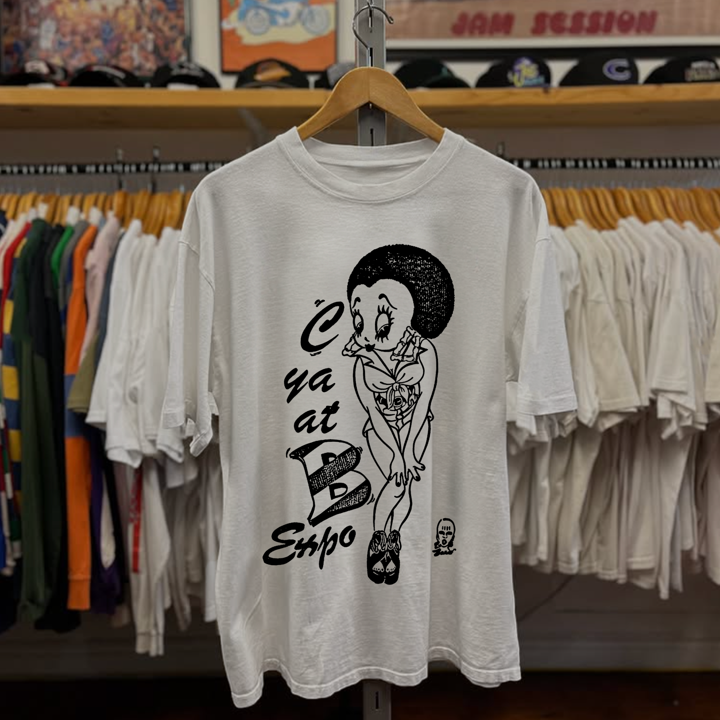 Rare Marilyn Manson X Betty Bop Washed White Tee