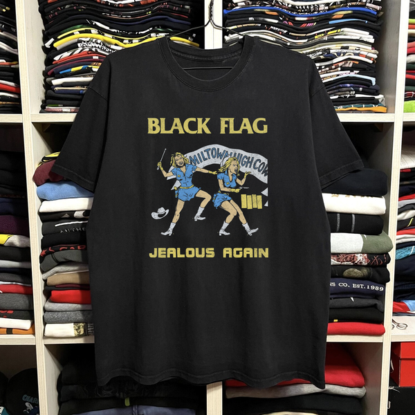 2000 Black Flag Jealous Again Washed Black Tee – Strike Anywhere