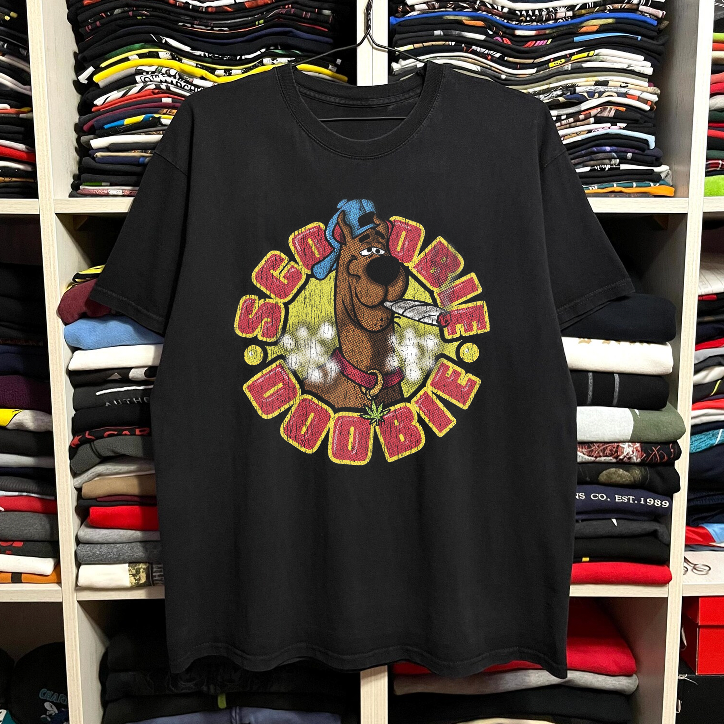 Scoobie Doobie Washed White Parody Tee