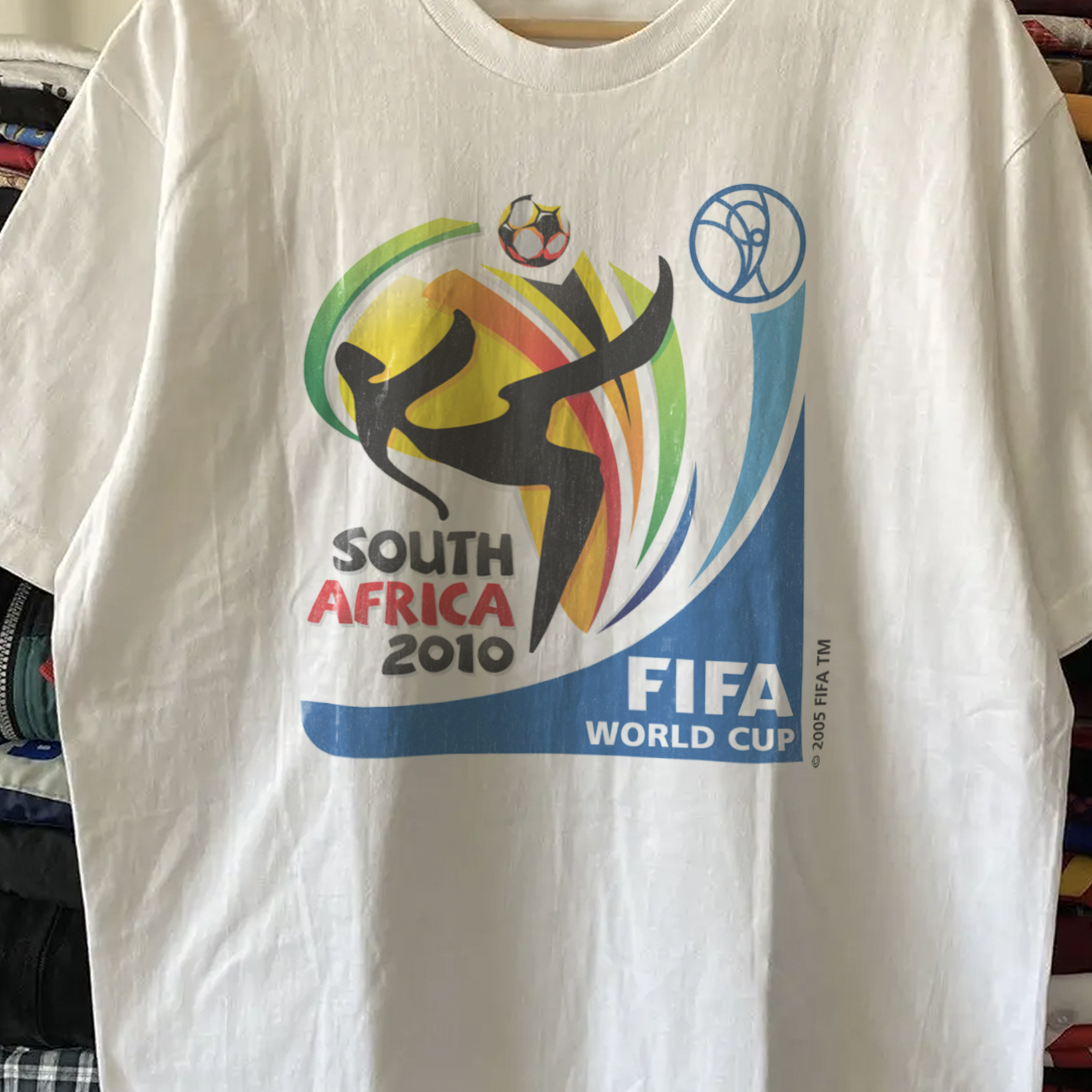 2010 South Africa World Cup Washed White Tee – Strike Anywhere Vintage 2010 South Africa World Cup Washed White Tee – Strike Anywhere Vintage