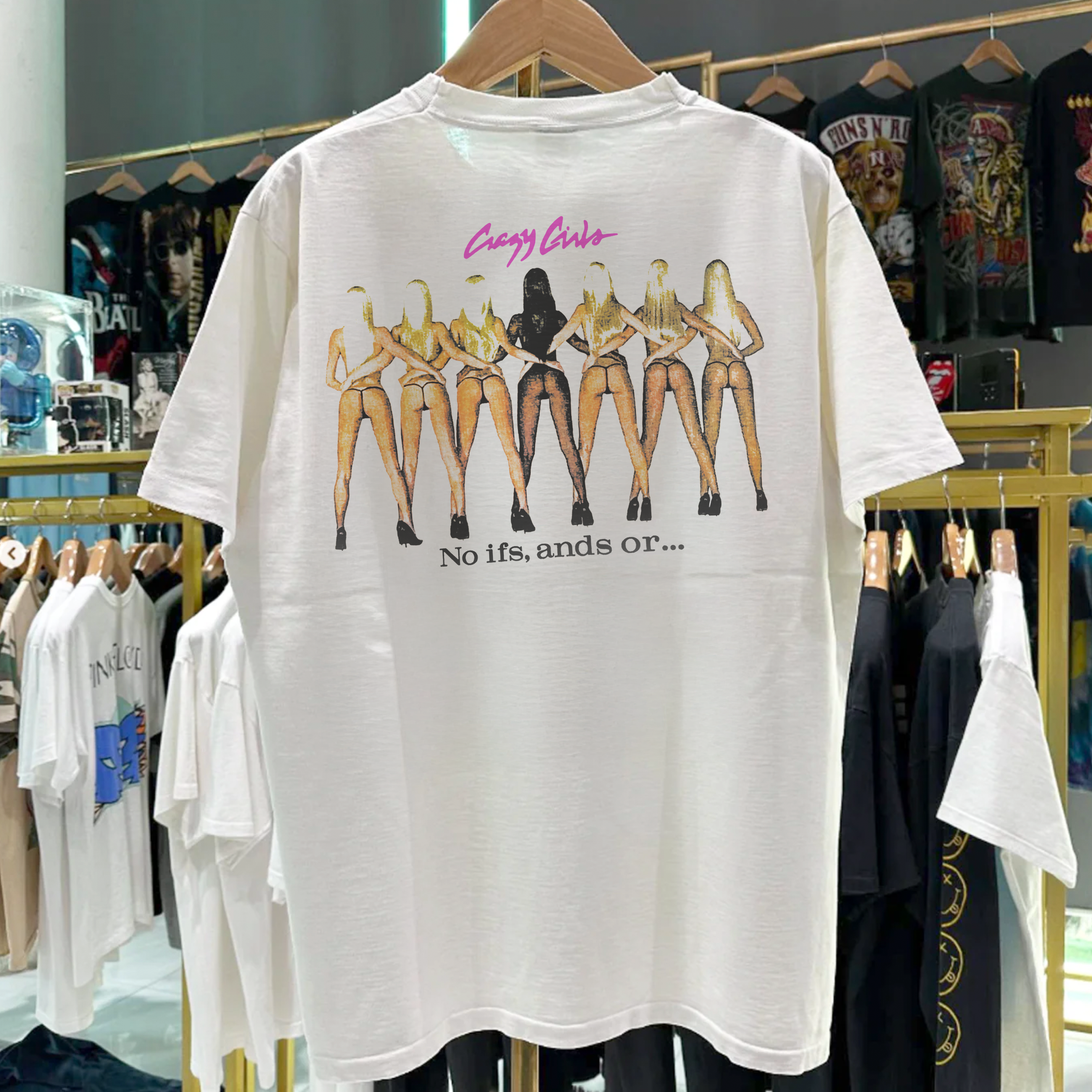 Crazy Girls Heavyweight White Tshirt