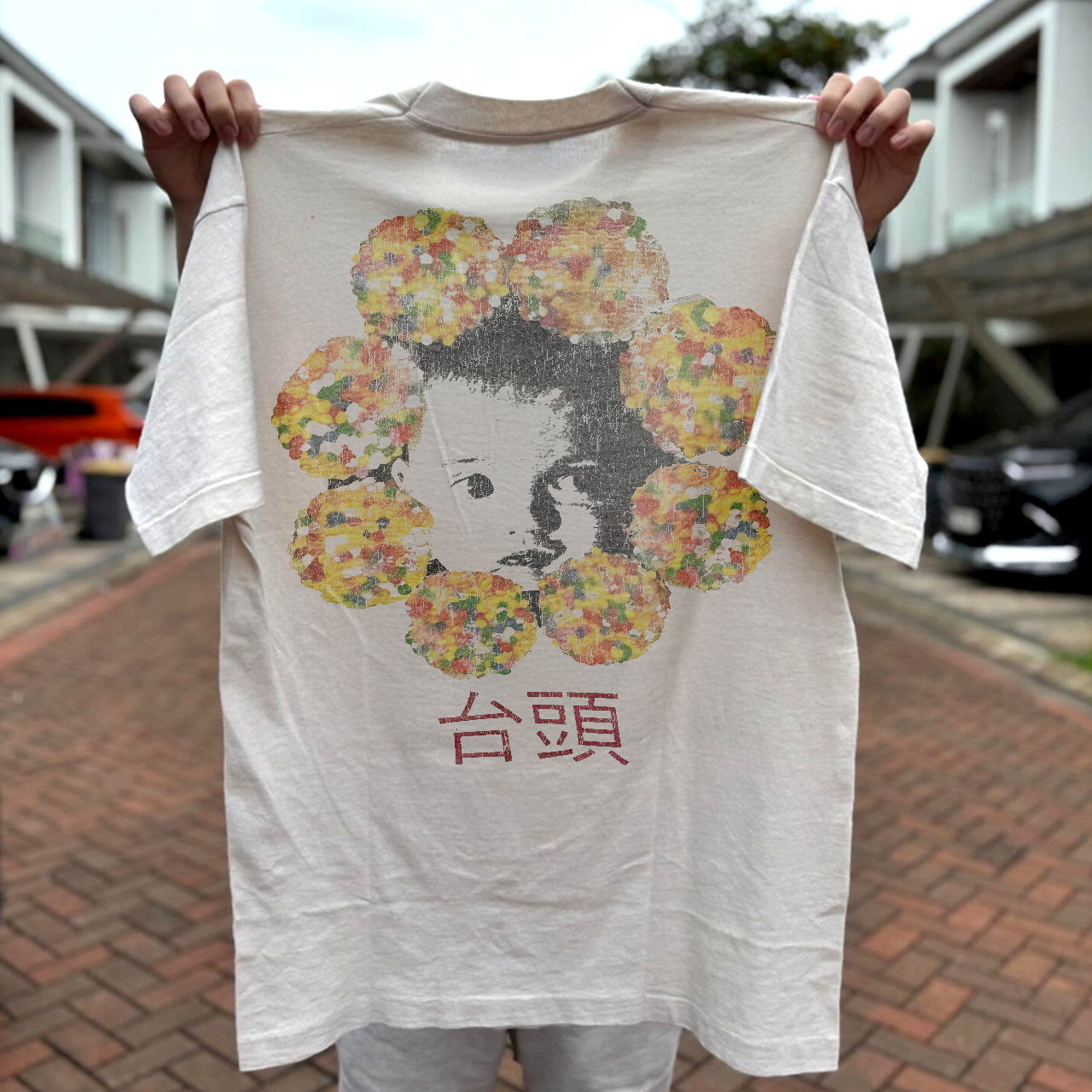 1994 Radiohead 'Hong Kong' Honey Pablo Ultra Rare Washed White T