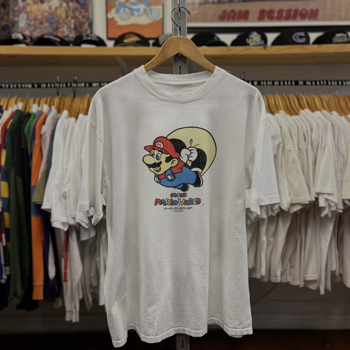 1990 Super Mario World Washed White Tee