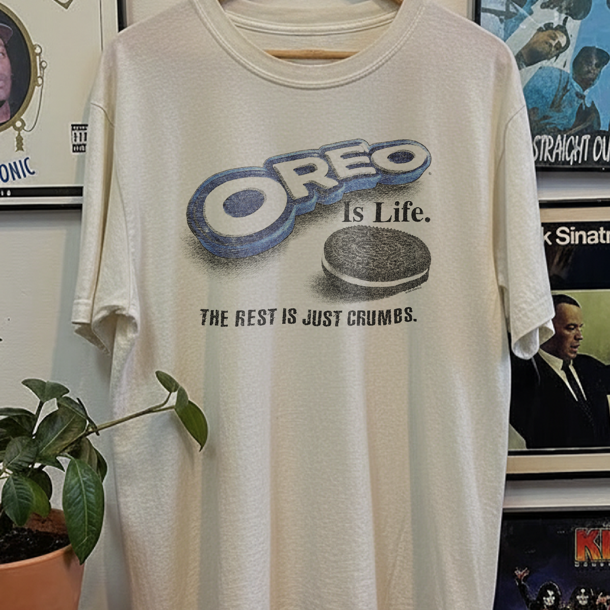 Rare Oreo Is Life Washed White Tee