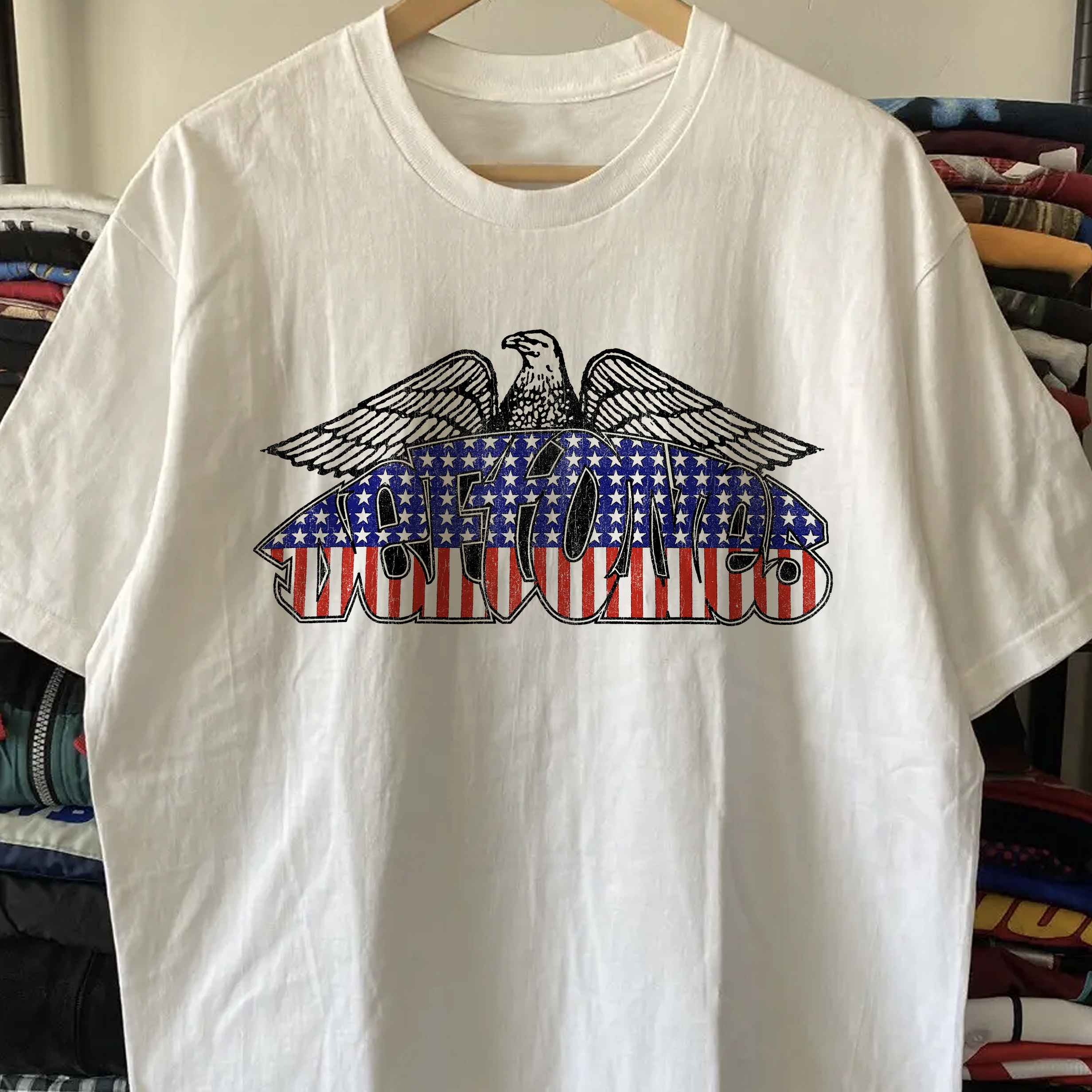 90s Deftones Washed White Tee