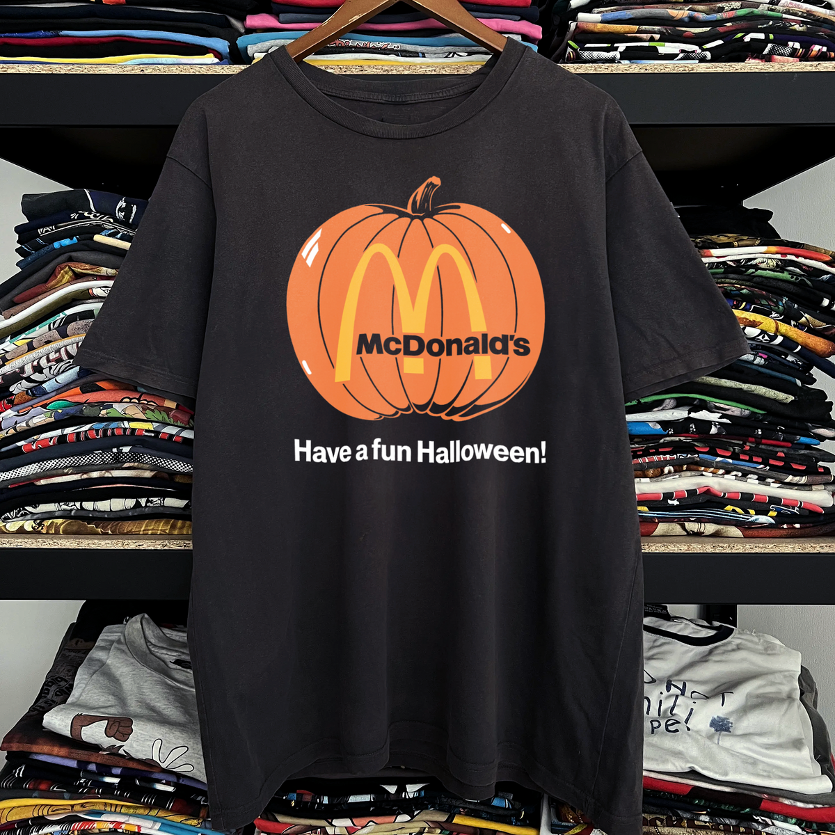 Rare McDonald's Halloween Promo Washed Black Tee