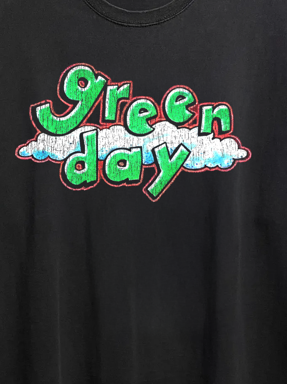 Gr33n Day Black Washed Tee